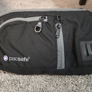 Pacsafe Black and Gray Crossbody Bag